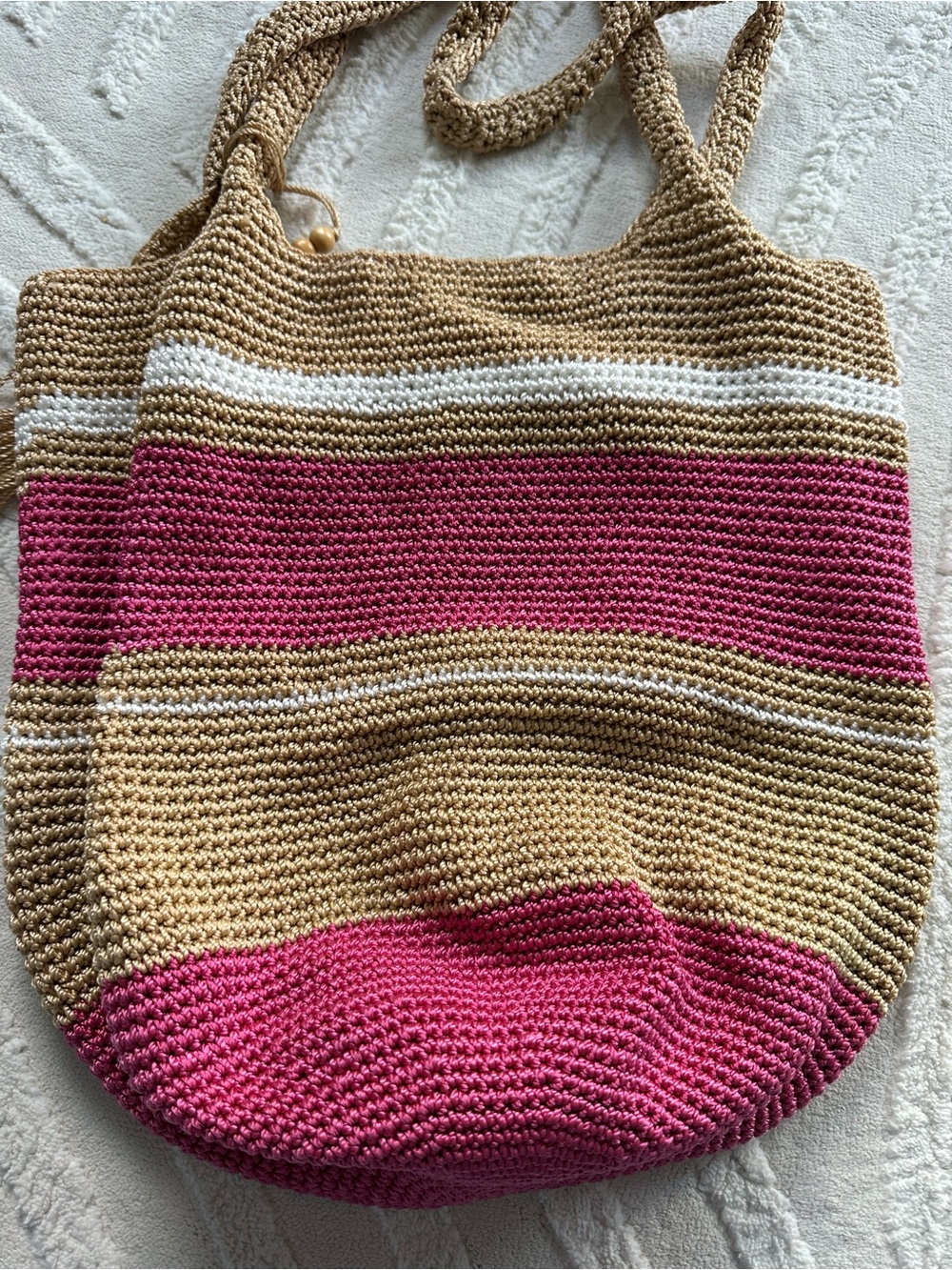 Sonoma | Crochet Striped Bucket Bag - Picture 5 of 8